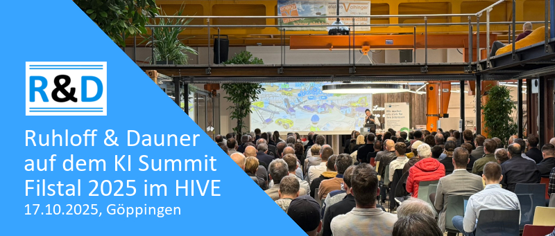Ruhloff & Dauner auf dem KI Summit Filstal 2025 im KI-Hub HIVE in Göppingen