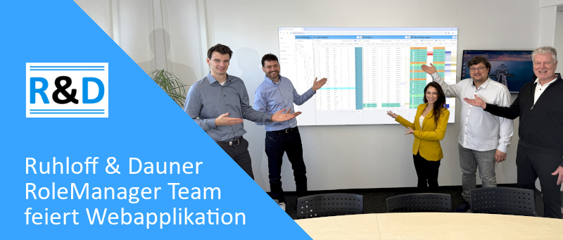 R&D RoleManager Team feiert die erste Version der neuen RoleManager Webapplikation